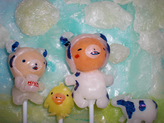 飴細工のリラックマ達と牛