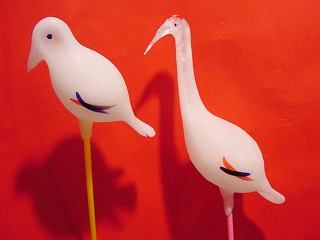 飴細工の鶴と鳥