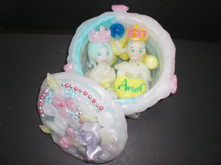 王様とお姫様風似顔絵飴細工01